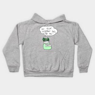 Cucumbers taking a dip Kids Hoodie